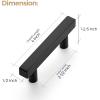 imageRavinte 30 Pack 3 Inch Cabinet Pulls Brushed Nickel Sqaure Kitchen Cabinet Handles Silver Cabinet Hardware Stainless Steel Drawer Pulls 5 Inch Overall Length with Mounting TemplateBlack