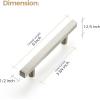 imageRavinte 30 Pack 3 Inch Cabinet Pulls Brushed Nickel Sqaure Kitchen Cabinet Handles Silver Cabinet Hardware Stainless Steel Drawer Pulls 5 Inch Overall Length with Mounting TemplateBrushed Nickel