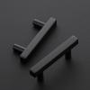 imageRavinte 30 Pack 3 Inch Cabinet Pulls Brushed Nickel Sqaure Kitchen Cabinet Handles Silver Cabinet Hardware Stainless Steel Drawer Pulls 5 Inch Overall Length with Mounting TemplateBlack