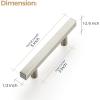 imageRavinte 30 Pack 3 Inch Cabinet Pulls Brushed Nickel Sqaure Kitchen Cabinet Handles Silver Cabinet Hardware Stainless Steel Drawer Pulls 5 Inch Overall Length with Mounting TemplateBrushed Nickel