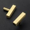 imageRavinte 30 Pack 3 Inch Cabinet Pulls Brushed Nickel Sqaure Kitchen Cabinet Handles Silver Cabinet Hardware Stainless Steel Drawer Pulls 5 Inch Overall Length with Mounting TemplateGold