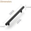 imageRavinte 30 Pack 3 Inch Cabinet Pulls Brushed Nickel Sqaure Kitchen Cabinet Handles Silver Cabinet Hardware Stainless Steel Drawer Pulls 5 Inch Overall Length with Mounting TemplateBlack