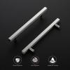 imageRavinte 30 Pack 3 Inch Cabinet Pulls Brushed Nickel Sqaure Kitchen Cabinet Handles Silver Cabinet Hardware Stainless Steel Drawer Pulls 5 Inch Overall Length with Mounting TemplateBrushed Nickel