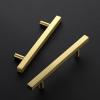 imageRavinte 30 Pack 3 Inch Cabinet Pulls Brushed Nickel Sqaure Kitchen Cabinet Handles Silver Cabinet Hardware Stainless Steel Drawer Pulls 5 Inch Overall Length with Mounting TemplateGold
