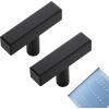imageRavinte 30 Pack 3 Inch Cabinet Pulls Brushed Nickel Sqaure Kitchen Cabinet Handles Silver Cabinet Hardware Stainless Steel Drawer Pulls 5 Inch Overall Length with Mounting TemplateBlack