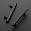 imageRavinte 30 Pack 3 Inch Cabinet Pulls Brushed Nickel Sqaure Kitchen Cabinet Handles Silver Cabinet Hardware Stainless Steel Drawer Pulls 5 Inch Overall Length with Mounting TemplateBlack