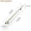 imageRavinte 30 Pack 3 Inch Cabinet Pulls Brushed Nickel Sqaure Kitchen Cabinet Handles Silver Cabinet Hardware Stainless Steel Drawer Pulls 5 Inch Overall Length with Mounting TemplateBrushed Nickel