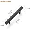 imageRavinte 30 Pack 3 Inch Cabinet Pulls Brushed Nickel Sqaure Kitchen Cabinet Handles Silver Cabinet Hardware Stainless Steel Drawer Pulls 5 Inch Overall Length with Mounting TemplateBlack
