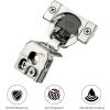 imageRavinte 50 Pack 25 Pair 12 inch Overlay Cabinet Hinges Soft Close Hidden Door Hinge for Kitchen Cabinet Hinges Stainless Steel Adjustable Hinges Satin Nickel Cabinet Hardware2