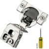 imageRavinte 50 Pack 25 Pair 12 inch Overlay Cabinet Hinges Soft Close Hidden Door Hinge for Kitchen Cabinet Hinges Stainless Steel Adjustable Hinges Satin Nickel Cabinet Hardware30