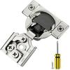imageRavinte 50 Pack 25 Pair 12 inch Overlay Cabinet Hinges Soft Close Hidden Door Hinge for Kitchen Cabinet Hinges Stainless Steel Adjustable Hinges Satin Nickel Cabinet Hardware10