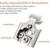 imageRavinte 50 Pack 25 Pair 12 inch Overlay Cabinet Hinges Soft Close Hidden Door Hinge for Kitchen Cabinet Hinges Stainless Steel Adjustable Hinges Satin Nickel Cabinet Hardware10