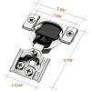 imageRavinte 50 Pack 25 Pair 12 inch Overlay Cabinet Hinges Soft Close Hidden Door Hinge for Kitchen Cabinet Hinges Stainless Steel Adjustable Hinges Satin Nickel Cabinet Hardware50