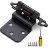 imageRavinte 50Pack 25Pairs 12inch Overlay Cabinet Door Hinges Kitchen Black SemiConcealed Hinges Face Mount Cabinet Hardware SelfClosing WDoor BumpersampampScrewdriver20