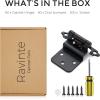 imageRavinte 50Pack 25Pairs 12inch Overlay Cabinet Door Hinges Kitchen Black SemiConcealed Hinges Face Mount Cabinet Hardware SelfClosing WDoor BumpersampampScrewdriver60