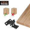 imageRavinte 50Pack 25Pairs 12inch Overlay Cabinet Door Hinges Kitchen Black SemiConcealed Hinges Face Mount Cabinet Hardware SelfClosing WDoor BumpersampampScrewdriver20
