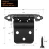imageRavinte 50Pack 25Pairs 12inch Overlay Cabinet Door Hinges Kitchen Black SemiConcealed Hinges Face Mount Cabinet Hardware SelfClosing WDoor BumpersampampScrewdriver20