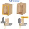 imageRavinte 60 Pack 30 Pairs Short Arm Kitchen Cabinet Hinges for 12 Inch Overlay Cabinet Brushed Nickel 105 Degree Opening Angle Hinges Soft Close Concealed with Mounting Screws for Face Frame Door30