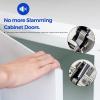 imageRavinte 60 Pack 30 Pairs Short Arm Kitchen Cabinet Hinges for 12 Inch Overlay Cabinet Brushed Nickel 105 Degree Opening Angle Hinges Soft Close Concealed with Mounting Screws for Face Frame Door10