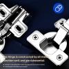 imageRavinte 60 Pack 30 Pairs Short Arm Kitchen Cabinet Hinges for 12 Inch Overlay Cabinet Brushed Nickel 105 Degree Opening Angle Hinges Soft Close Concealed with Mounting Screws for Face Frame Door10
