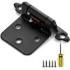 imageRavinte 50Pack 25Pairs 12inch Overlay Cabinet Door Hinges Kitchen Black SemiConcealed Hinges Face Mount Cabinet Hardware SelfClosing WDoor BumpersampampScrewdriver20