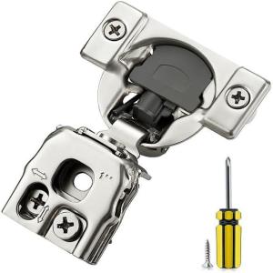 imageRavinte 50 Pack 25 Pair 12 inch Overlay Cabinet Hinges Soft Close Hidden Door Hinge for Kitchen Cabinet Hinges Stainless Steel Adjustable Hinges Satin Nickel Cabinet Hardware2