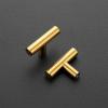 image10 Pack 2 inch Cabinet Pulls Matte Black Stainless Steel Kitchen Drawer Pulls Cupboard Handles Cabinet HandlesBrushed Brass