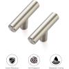 image10 Pack 2 inch Cabinet Pulls Matte Black Stainless Steel Kitchen Drawer Pulls Cupboard Handles Cabinet HandlesSatin Nickel