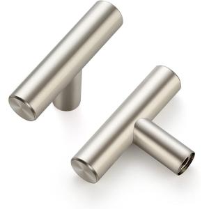 image10 Pack 2 inch Cabinet Pulls Matte Black Stainless Steel Kitchen Drawer Pulls Cupboard Handles Cabinet HandlesSatin Nickel