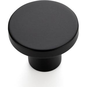 imageRavinte 20 Pack Cabinet Knobs Black Kitchen Cabinet Knobs Round Dresser Drawer Knobs Matte Black Drawer Pulls Closet Door Knobs 115 InchBlack