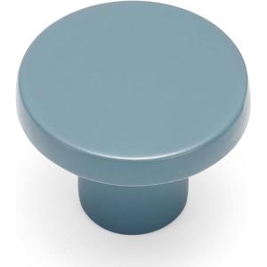 imageRavinte 20 Pack Cabinet Knobs Black Kitchen Cabinet Knobs Round Dresser Drawer Knobs Matte Black Drawer Pulls Closet Door Knobs 115 InchLight Blue