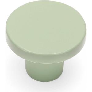 imageRavinte 20 Pack Cabinet Knobs Black Kitchen Cabinet Knobs Round Dresser Drawer Knobs Matte Black Drawer Pulls Closet Door Knobs 115 InchLight Green