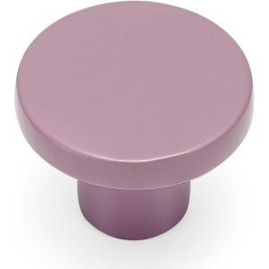 imageRavinte 20 Pack Cabinet Knobs Black Kitchen Cabinet Knobs Round Dresser Drawer Knobs Matte Black Drawer Pulls Closet Door Knobs 115 InchPurple