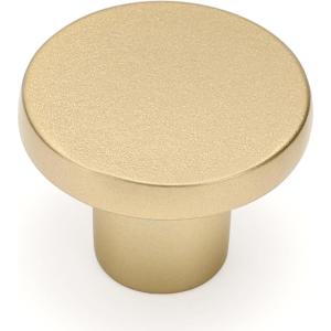 imageRavinte 20 Pack Cabinet Knobs Black Kitchen Cabinet Knobs Round Dresser Drawer Knobs Matte Black Drawer Pulls Closet Door Knobs 115 InchSandy Gold