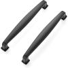 imageRavinte 10 Pack Solid 5 Inch Cabinet Handles Matte Black Pulls for Kitchen Drawers Cabinets Cupboards  Hardware HandlesBlack