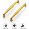 imageRavinte 15 Pack Solid 614 Inch Kitchen Cabinet Handles Matte Black Cabinet Pulls Black Drawer Pulls Kitchen Cabinet Hardware Kitchen Handles for Cabinets Cupboard Handles Drawer HandlesBrushed Brass