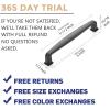 imageRavinte 45 Pack Solid 5 Inch Kitchen Cabinet Handles Brushed Nickel Cabinet Pulls Satin Nickel Drawer Pulls Kitchen Cabinet Hardware Kitchen Handles for Cabinets Cupboard Handles Drawer HandlesBlack