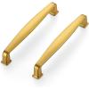 imageRavinte 45 Pack Solid 5 Inch Kitchen Cabinet Handles Brushed Nickel Cabinet Pulls Satin Nickel Drawer Pulls Kitchen Cabinet Hardware Kitchen Handles for Cabinets Cupboard Handles Drawer HandlesBrushed Brass