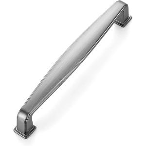 imageRavinte 10 Pack Solid 5 Inch Cabinet Handles Matte Black Pulls for Kitchen Drawers Cabinets Cupboards  Hardware HandlesBrushed Nickel