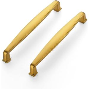 imageRavinte 15 Pack Solid 614 Inch Kitchen Cabinet Handles Matte Black Cabinet Pulls Black Drawer Pulls Kitchen Cabinet Hardware Kitchen Handles for Cabinets Cupboard Handles Drawer HandlesBrushed Brass