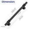 imageRavinte 10 Pack 1012 Inch Cabinet Pulls Kitchen Cupboard Handles with Round Base Matte Black Drawer Pulls Cabinet Handles 1012quot Length8quot Hole Center15