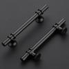 imageRavinte 10 Pack 1012 Inch Cabinet Pulls Kitchen Cupboard Handles with Round Base Matte Black Drawer Pulls Cabinet Handles 1012quot Length8quot Hole Center15