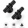 imageRavinte 10 Pack 1012 Inch Cabinet Pulls Kitchen Cupboard Handles with Round Base Matte Black Drawer Pulls Cabinet Handles 1012quot Length8quot Hole Center15