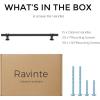 imageRavinte 10 Pack 1012 Inch Cabinet Pulls Kitchen Cupboard Handles with Round Base Matte Black Drawer Pulls Cabinet Handles 1012quot Length8quot Hole Center15