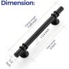 imageRavinte 10 Pack 1012 Inch Cabinet Pulls Kitchen Cupboard Handles with Round Base Matte Black Drawer Pulls Cabinet Handles 1012quot Length8quot Hole Center5