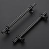 imageRavinte 10 Pack 1012 Inch Cabinet Pulls Kitchen Cupboard Handles with Round Base Matte Black Drawer Pulls Cabinet Handles 1012quot Length8quot Hole Center5