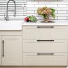 imageRavinte 10 Pack 1012 Inch Cabinet Pulls Kitchen Cupboard Handles with Round Base Matte Black Drawer Pulls Cabinet Handles 1012quot Length8quot Hole Center5