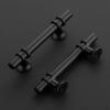 imageRavinte 10 Pack 1012 Inch Cabinet Pulls Kitchen Cupboard Handles with Round Base Matte Black Drawer Pulls Cabinet Handles 1012quot Length8quot Hole Center25