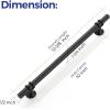 imageRavinte 10 Pack 1012 Inch Cabinet Pulls Kitchen Cupboard Handles with Round Base Matte Black Drawer Pulls Cabinet Handles 1012quot Length8quot Hole Center15