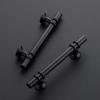 imageRavinte 10 Pack 1012 Inch Cabinet Pulls Kitchen Cupboard Handles with Round Base Matte Black Drawer Pulls Cabinet Handles 1012quot Length8quot Hole Center25